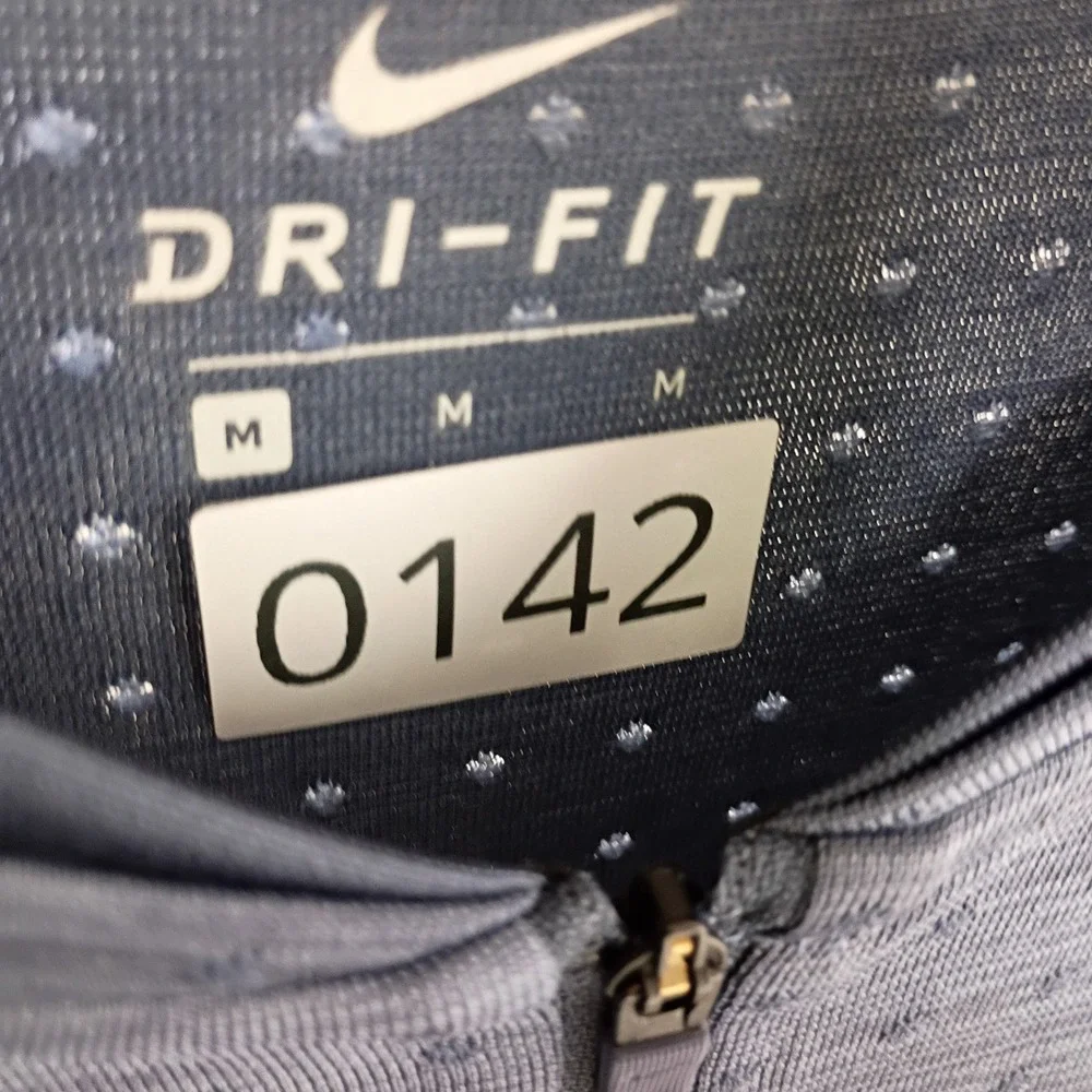 Nike‎ Dri-FIT Mens Quarter Zip Pullover Heathered Blue Grey Performance Top M